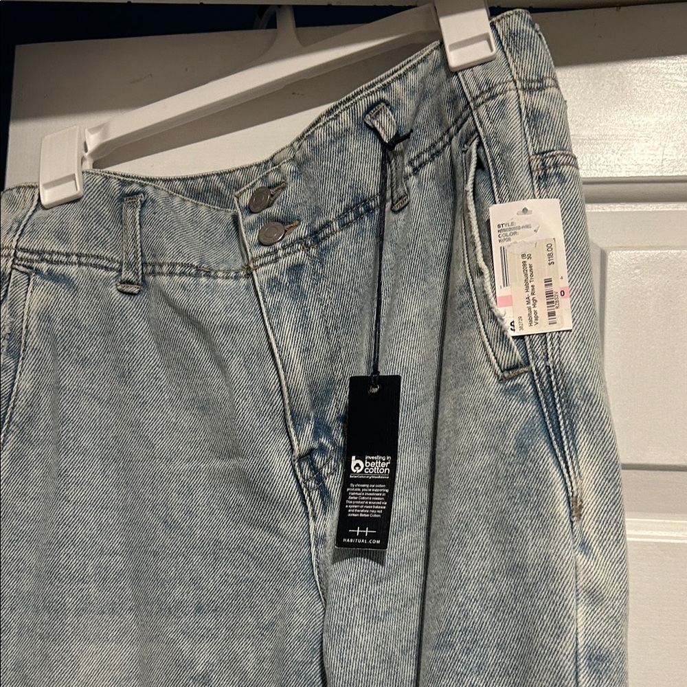 Habitual Light Wash Wide Leg Jeans